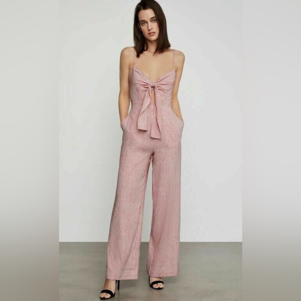 BCBGMaxAzria Red and White Striped Dress